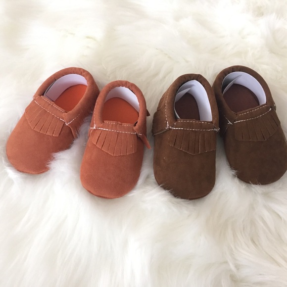 Other - Lot 2 New Baby Moccasins Mocs 0-6 6-12